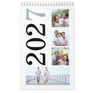 Calendrier Photos de famille modernes 17 Typographie grasse 2