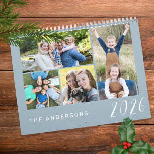 Calendrier Photos de famille simples et minimalistes 2026