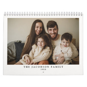 Calendrier Photos de la famille personnalisée de la crème lég