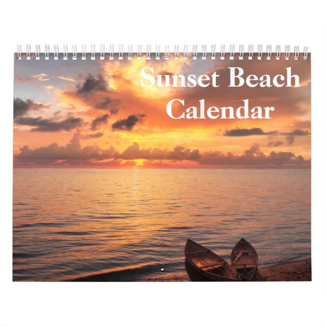 Calendrier Photos de plage au coucher du soleil 2025 (Protection)