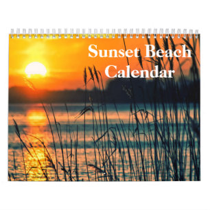 Calendrier Photos de plage au coucher du soleil 2025