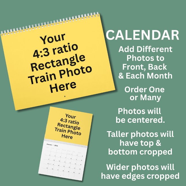 Calendrier Photos de votre train 12 mois (Créateur téléchargé)