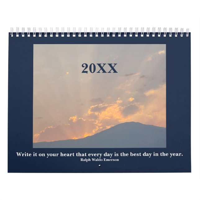 Calendrier Photos du paysage du Nevada avec des citations ins (Protection)