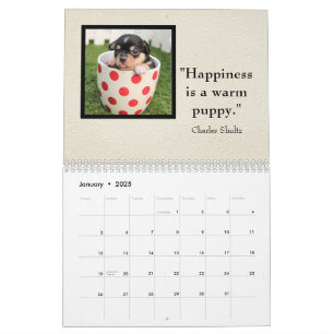 Calendrier Photos et citations mensuelles de chiens de Dog Da