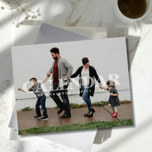 Calendrier Photos familiales modernes Typographie simple supe