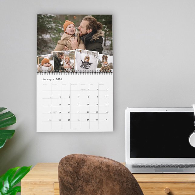 Calendrier Photos mensuelles de la famille Collage de photos (Créateur téléchargé)