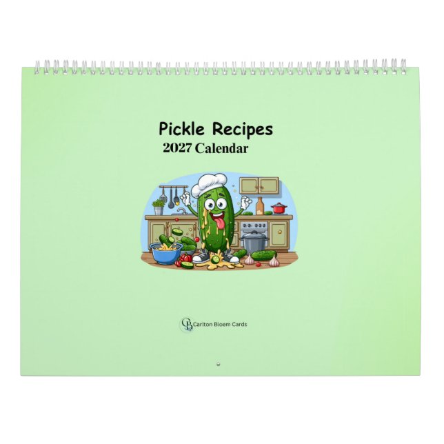 Calendrier Pickle 2027 avec Recettes (Dos)