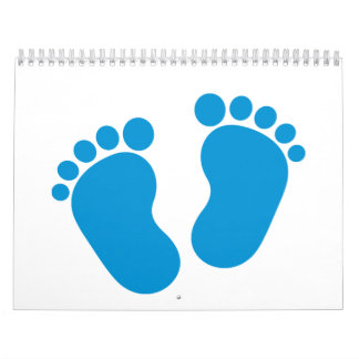 Calendrier Pieds de bébé bleu