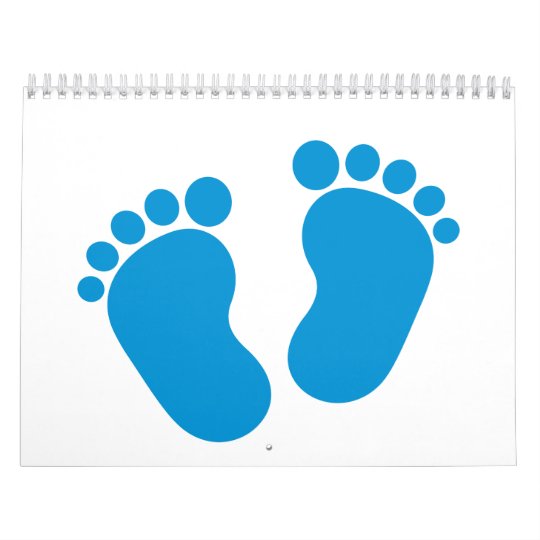 Calendrier Pieds De Bebe Bleu Zazzle Fr