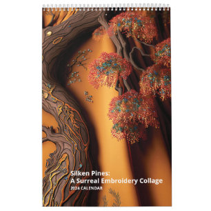 Calendrier Pins De Silken : Un Collage De Broderie Surréalist
