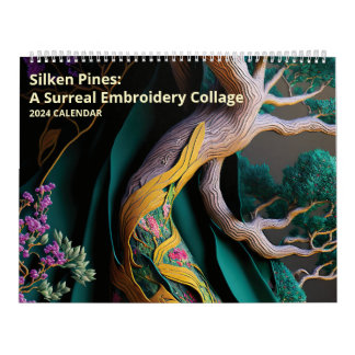 Calendrier Pins De Silken : Un Collage De Broderie Surréalist