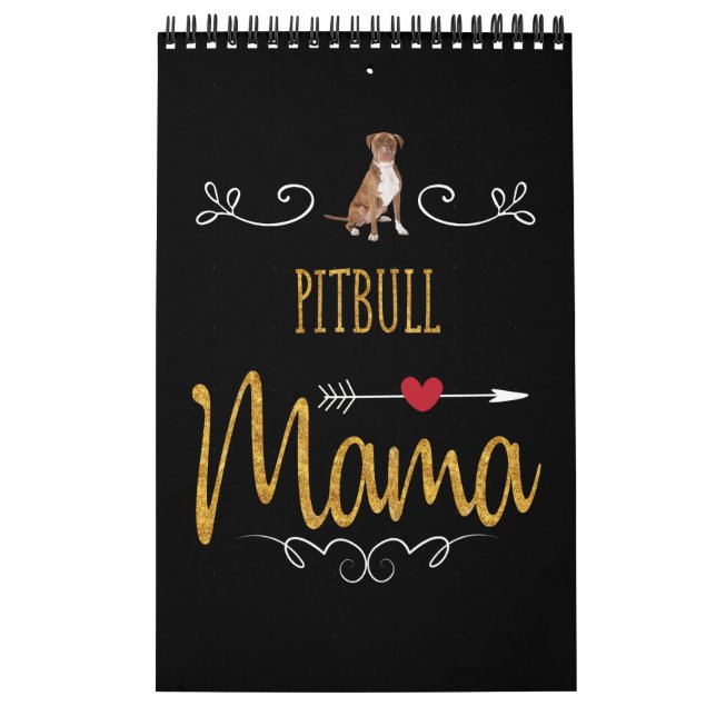 Calendrier Pitbull aime beaucoup maman (Protection)