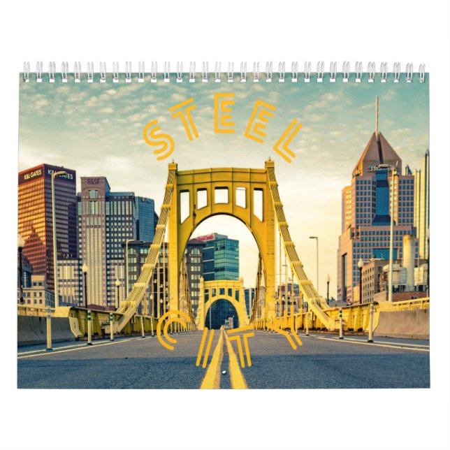 Calendrier Pittsburgh Steel City Skyline 412 Pennsylvania Can (Protection)