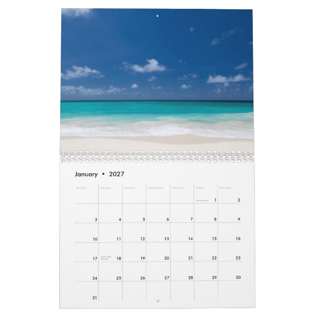 Calendrier Plage 2015 (Jan 2027)