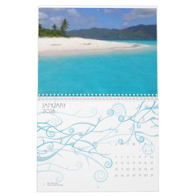 Calendrier plage, Bahamas (Jan 2026)