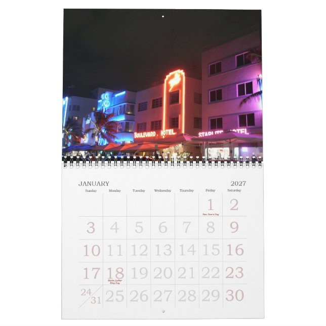 Calendrier Plage du sud 2009 (Jan 2027)