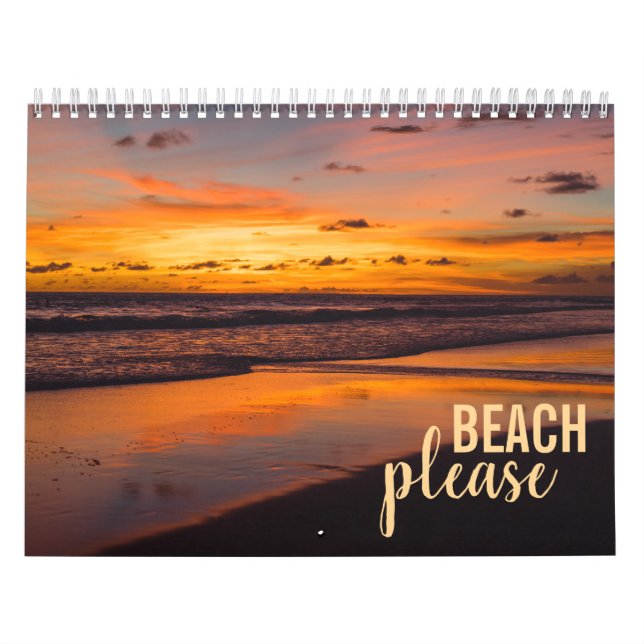 Calendrier Plage Scène Oasis tropicale (Protection)