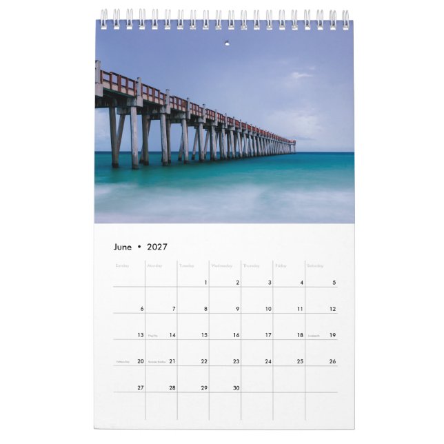 Calendrier Plage Thème Océan Photo Cadeau (Jun 2027)