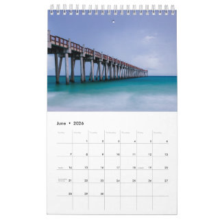 Calendrier Plage Thème Océan Photo Cadeau