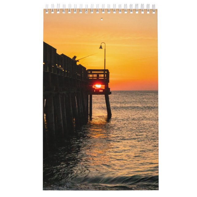 Calendrier Plage Thème Océan Photo Cadeau (Protection)