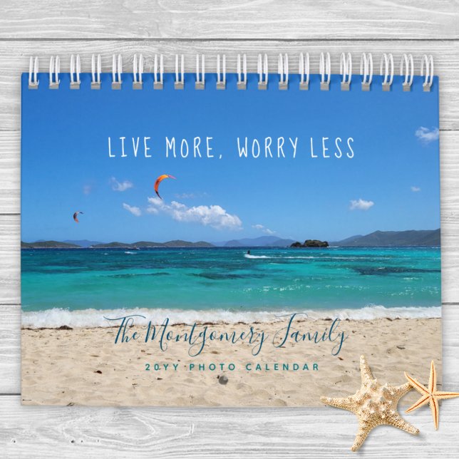 Calendrier Plage tropicale personnalisée 2026 Photo (Personalized Tropical Beach Photo Calendar)