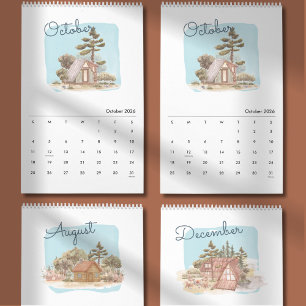 Calendrier Planificateur aquarelle lumineux et joyeux 2026