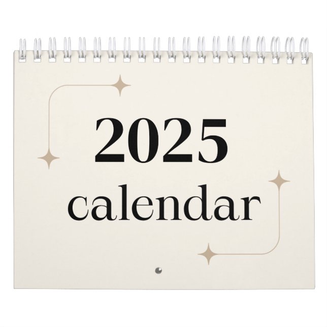 Calendrier Planificateur de bureau minimaliste 2025 (Protection)