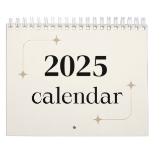 Calendrier Planificateur de bureau minimaliste 2025