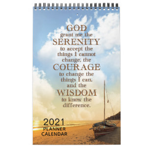 Calendrier Planificateur de cadeaux Serenity Prayer Recovery