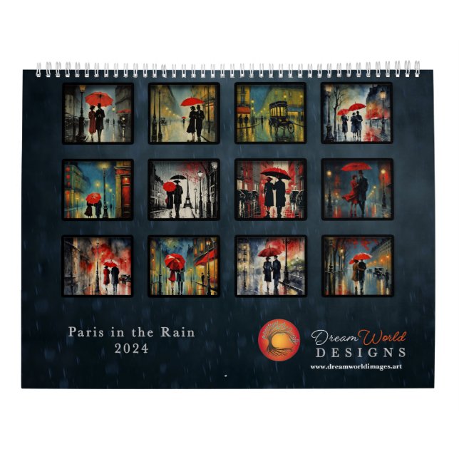 Calendrier Pluie à Paris 2024 - (Dos)