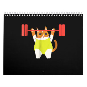 Calendrier Poids du chat Lifting Funny Amoureux des chats ent