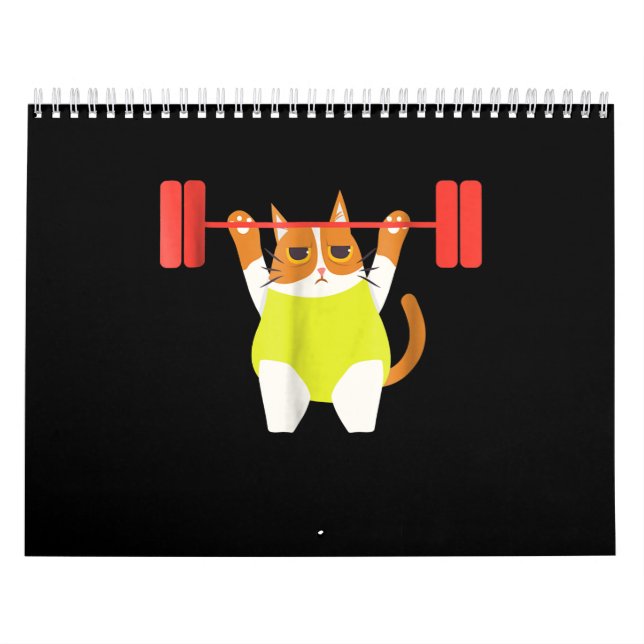 Calendrier Poids du chat Lifting Funny Amoureux des chats ent (Protection)