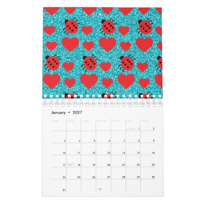 Calendrier Pois noirs des Ladybugs Lucky Insect (Jan 2027)
