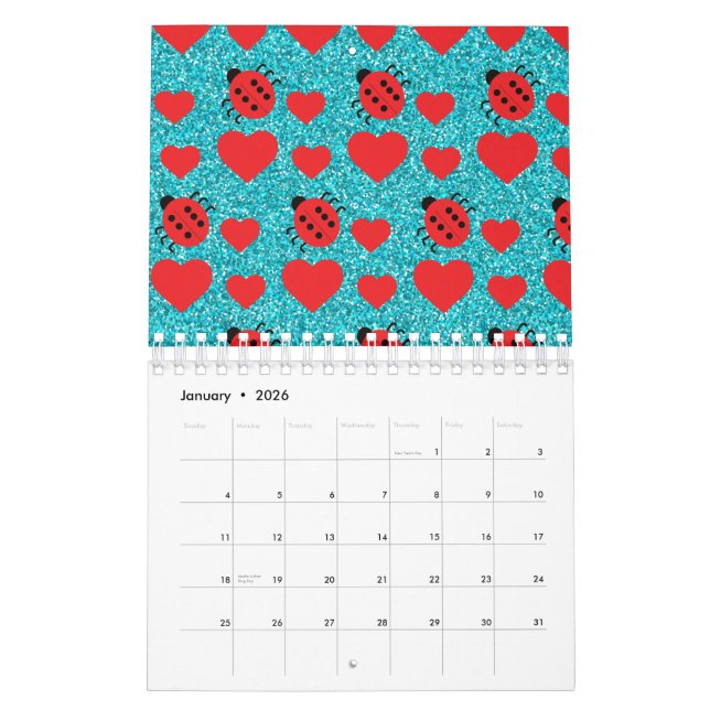 Calendrier Pois noirs des Ladybugs Lucky Insect (Jan 2026)