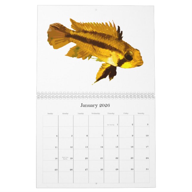 Calendrier Poisson du monde 2010 (Jan 2026)