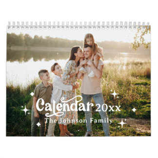 Calendrier Police Retro Personnalisée Photo de famille 2025
