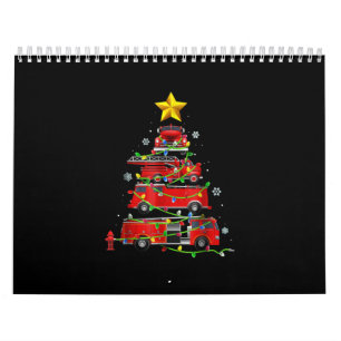 Calendrier Pompier Camion Arbre de Noël Hommes Femmes