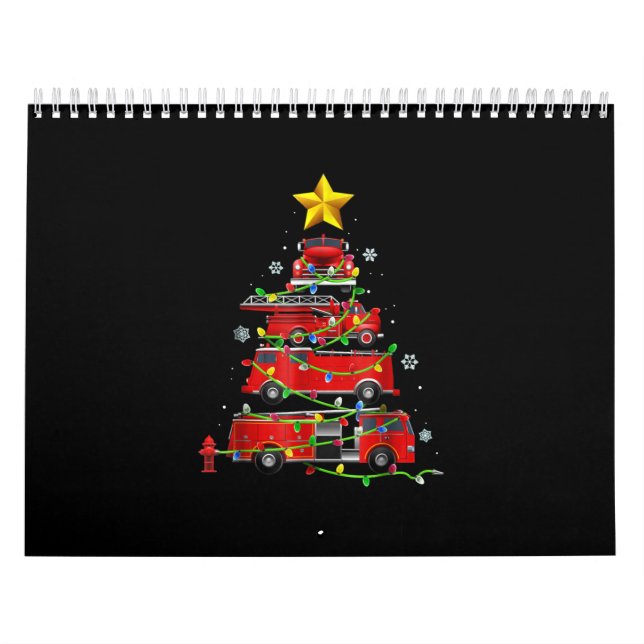 Calendrier Pompier Camion Arbre de Noël Hommes Femmes (Protection)