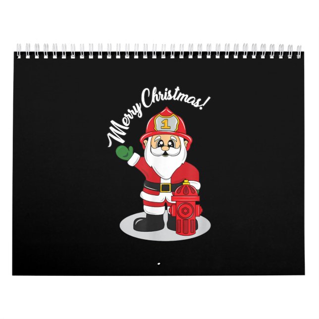 Calendrier Pompier de Noël Père Noël hiver (Protection)