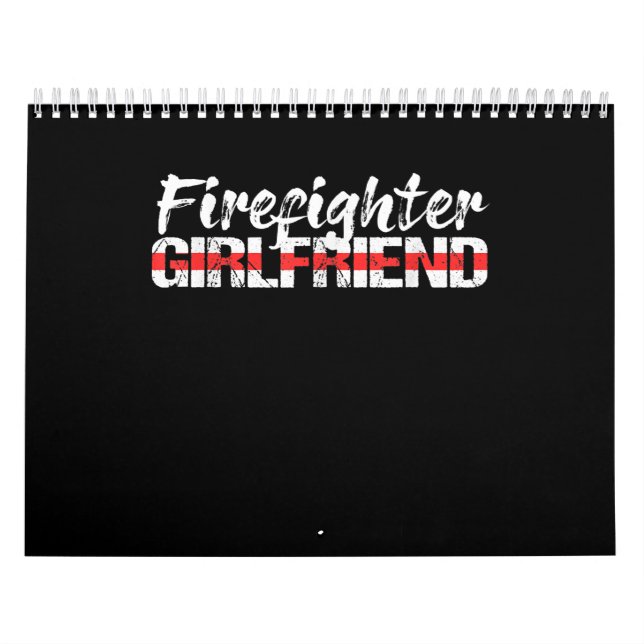 Calendrier Pompier Girlfriend Mince Red Line Firewoman (Protection)
