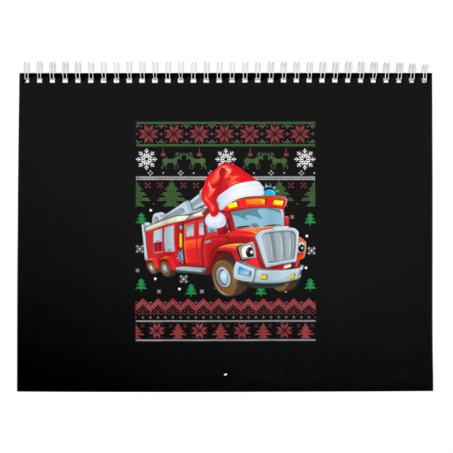 Calendrier Pompier Pompier Noël mignon garçon Santa Hat (Protection)