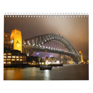 Calendrier Pont de Sydney Harbour de style vintage peint