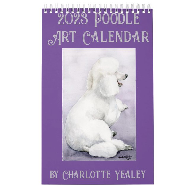 Calendrier Poodle Art par Charlotte Yealey (Protection)