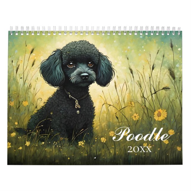 Calendrier Poodles mignons (Protection)