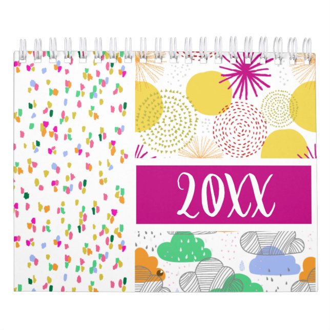 Calendrier Pop moderne Motif contemporain (Protection)