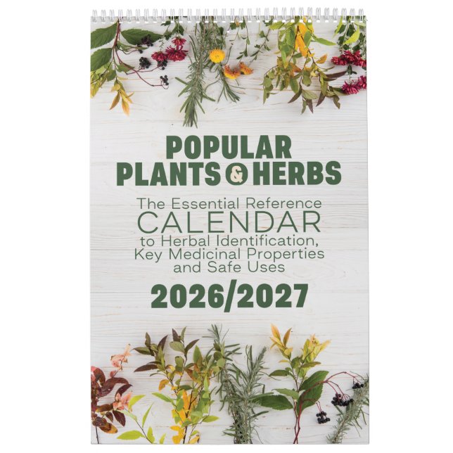 Calendrier Popular Plants & Herbs - Calendar 2026/2027 (Protection)
