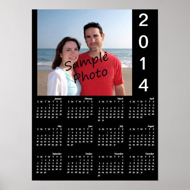 Calendrier Poster 2014 Ajoutez Votre Photo (Devant)
