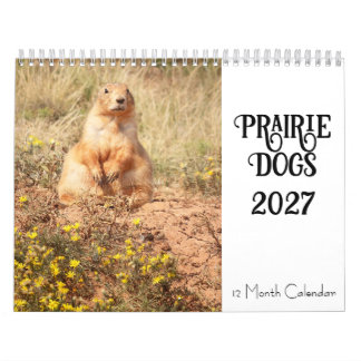 Calendrier Prairie Dog 2027 sur 12 Mois