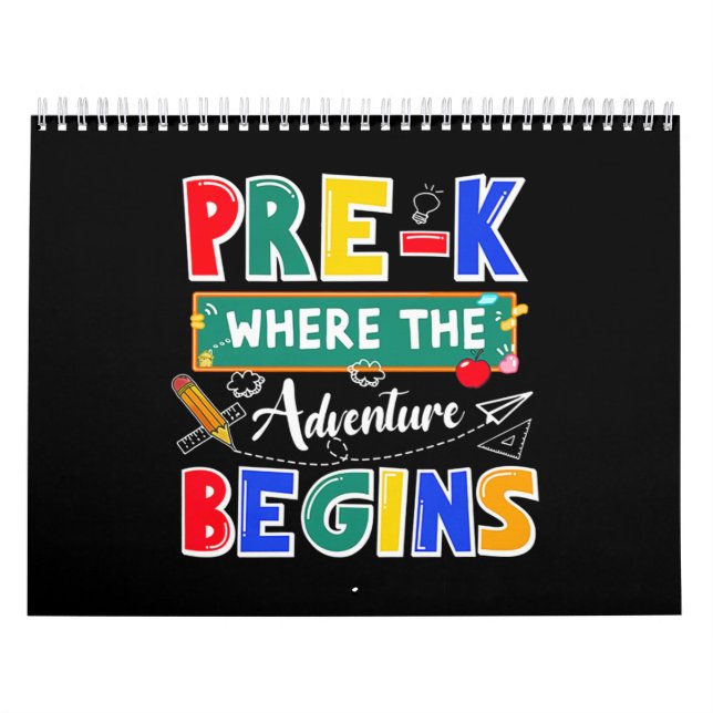 Calendrier Pré-K Où L'Aventure Commence Funny School (Protection)