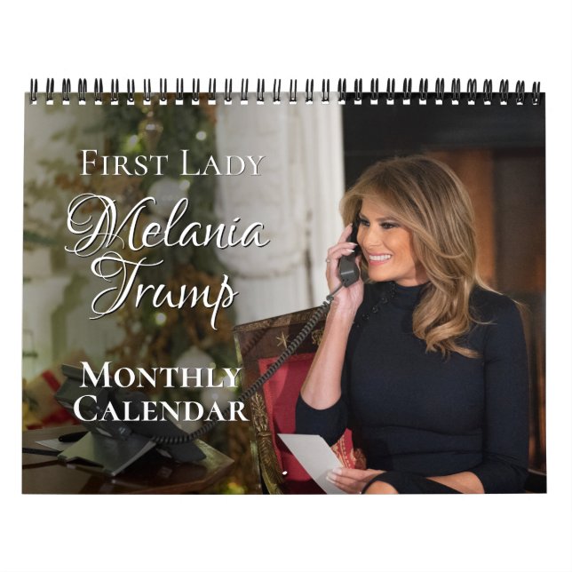 Calendrier Première Dame Melania Trump 2025 Photo Mur mensuel (Protection)